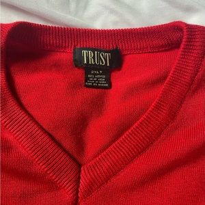 Men’s Red Sleeveless Sweater - Trust Brand